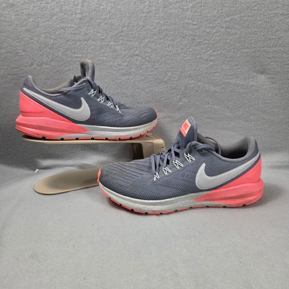 Nike Air Zoom Structure 22 Womens Running Shoes Grey Pink AA1640-005 Size 7